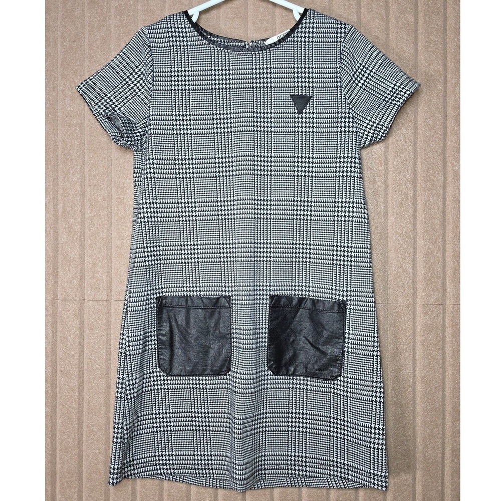 Girl's GUESS Size S (7-8) Plaid Designer Dress with Logo